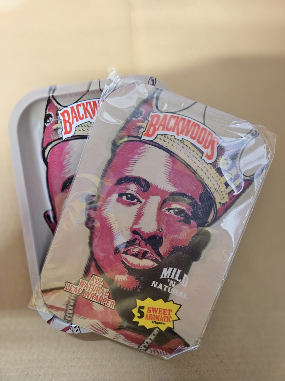 Backwoods 2PAC Premium Rolling Tray With Magnetic Lid NEW/ LARGE metal